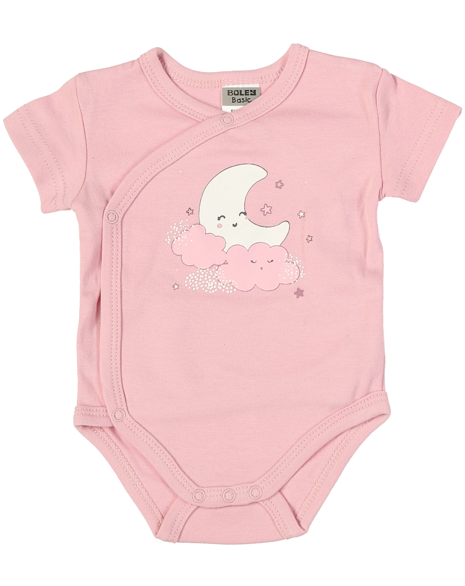 Kurzarm-Wickelbody FEELING LOVED 2er-Pack in rosa