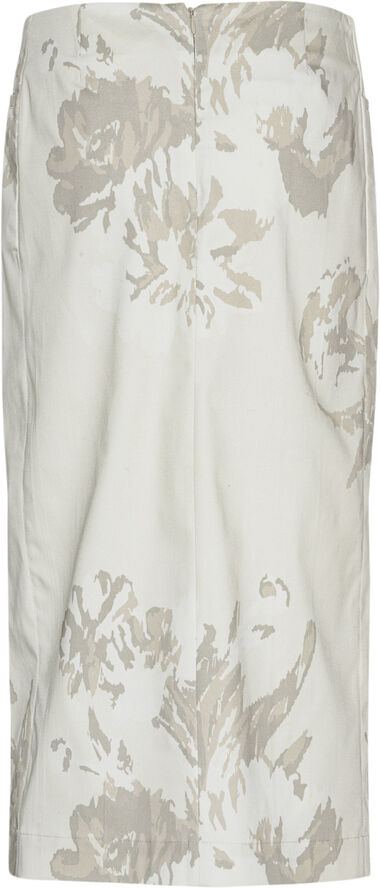 REMAIN FLORAL MIDI SKIRT Flower jacquard   almond milk comb.