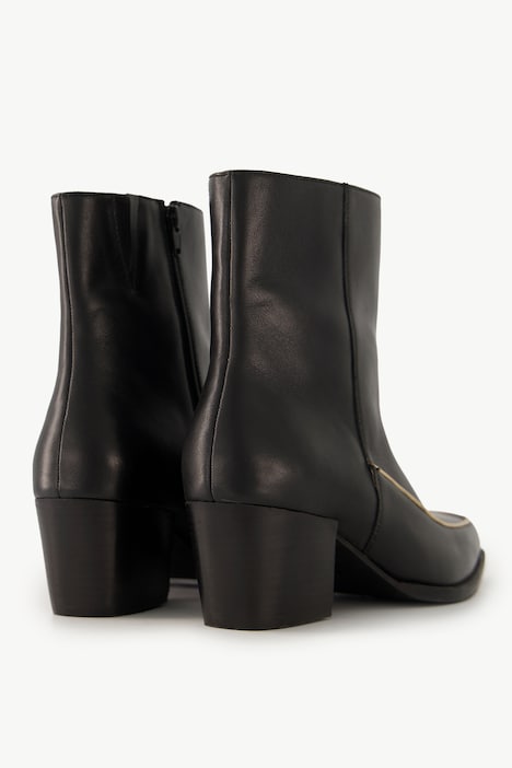 Leder-Stiefeletten, Schmucknaht, Wechselfußbett, Weite H