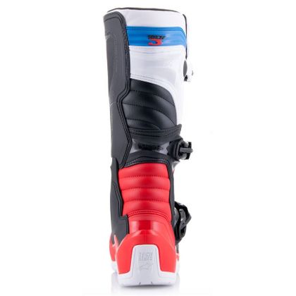 Bottes cross Alpinestars TECH 3 - WHITE / BRIGHT RED / DARK BLUE 2023 - Blanc / Rouge