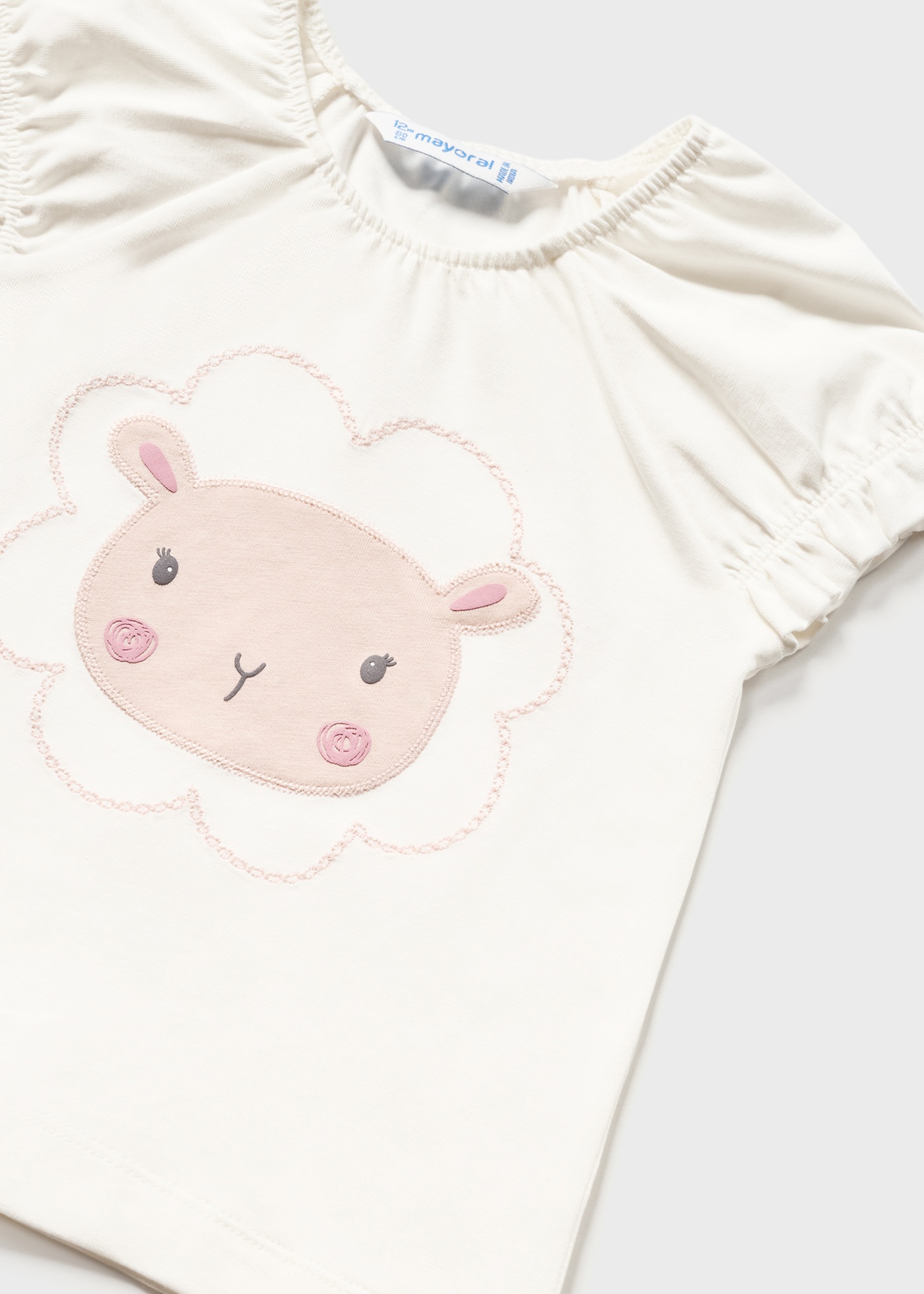 Camiseta com aplique de algodão sustentável para bebê