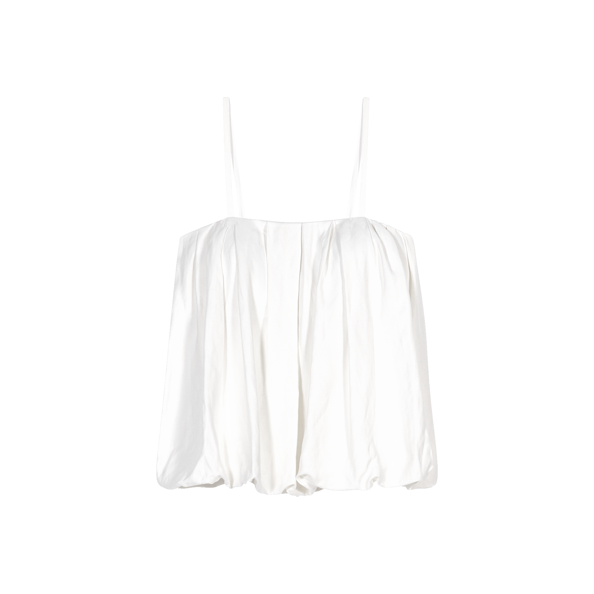 Top ample à col carré | Blanc