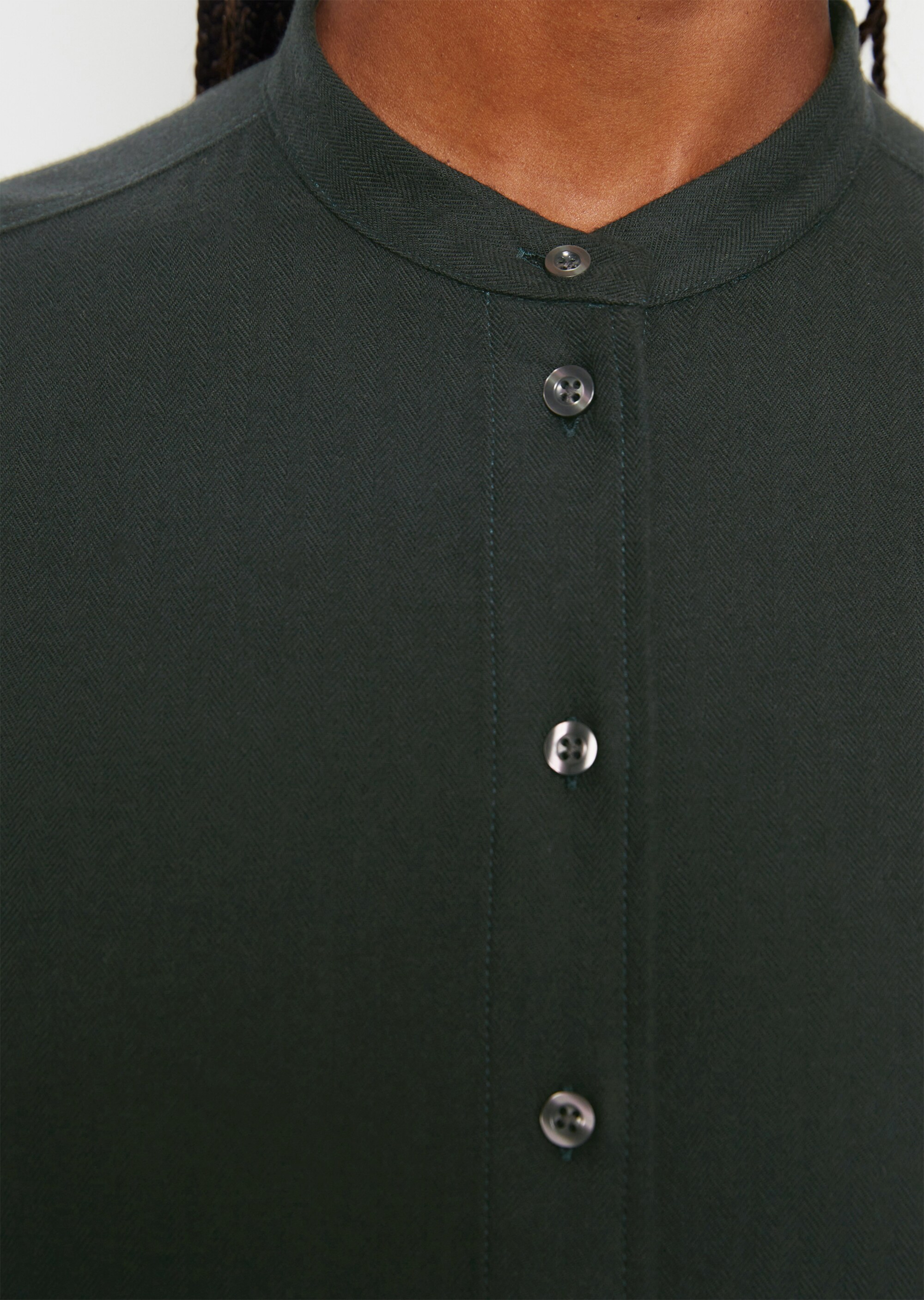 Flanell-Langarm-Bluseaus softer Herringbone-Qualität