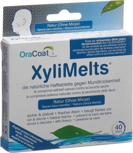 XYLIMELTS Hafttabletten gegen Mundtrockenheit Nature,40 Stk
