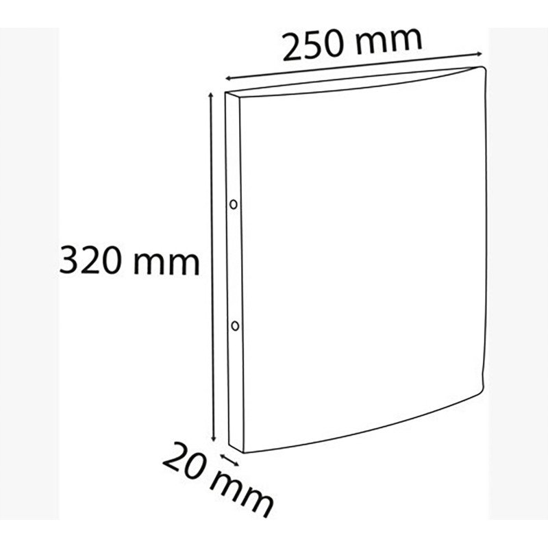 Classeur 2 anneaux plastifié Exacompta Opak A4 Dos 2 cm