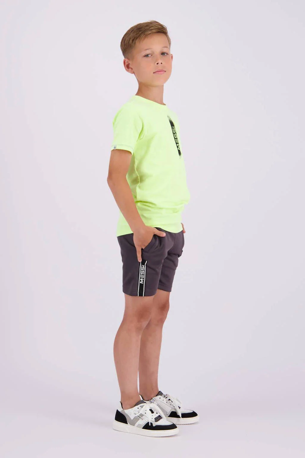 Vingino T-shirt Jefos met logo neon geel