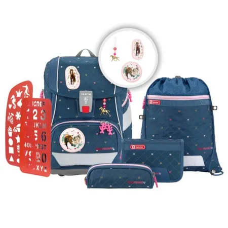 Step by Step Schulranzen-Set „2IN1 PLUS Spiegelburg“, Pferdefreunde