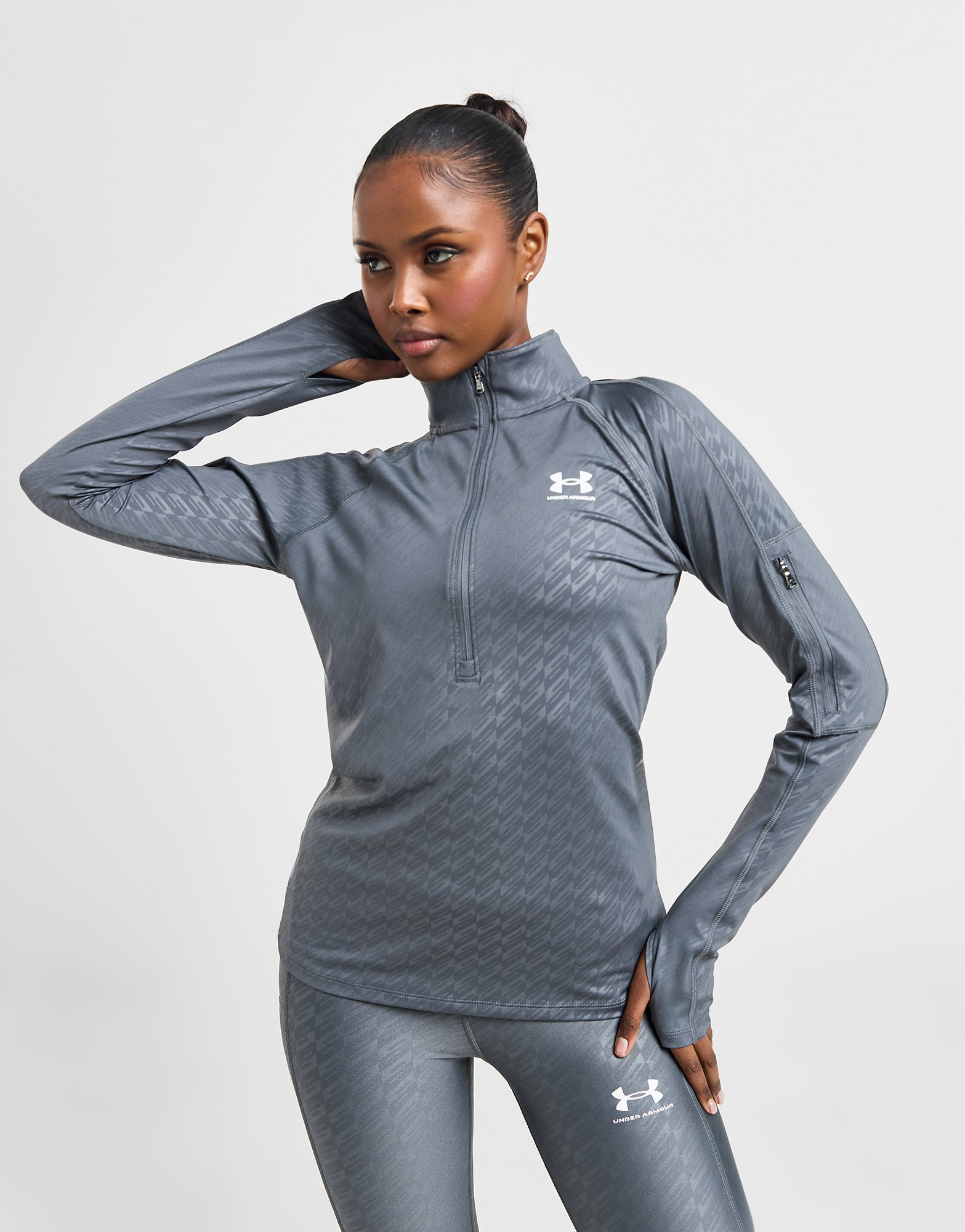 Under Armour Haut Zippé Imprimé Emboss Femme