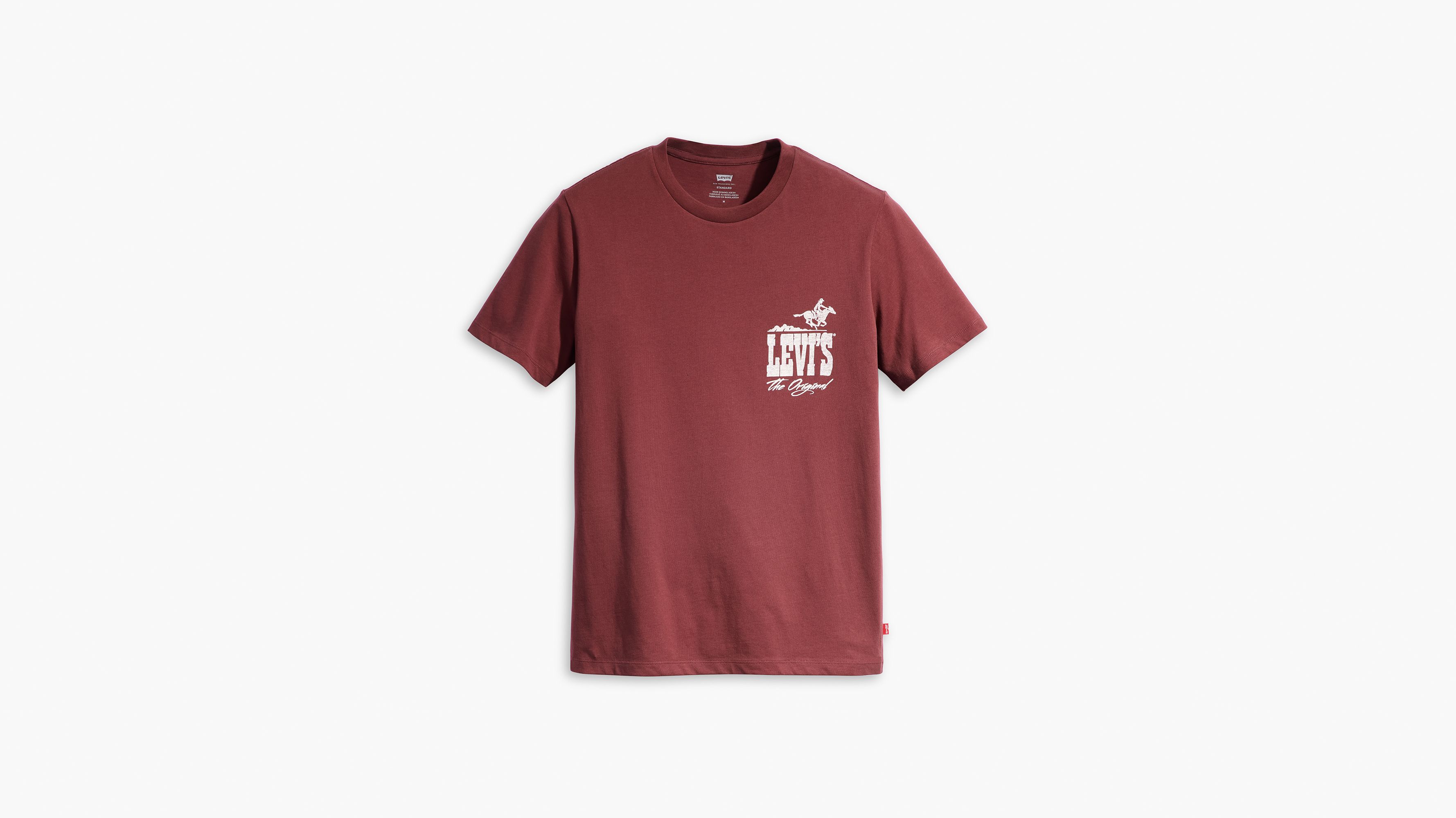 T-shirt graphique Classic - Western Htg Logo  Back Red Mahogany - Rouge