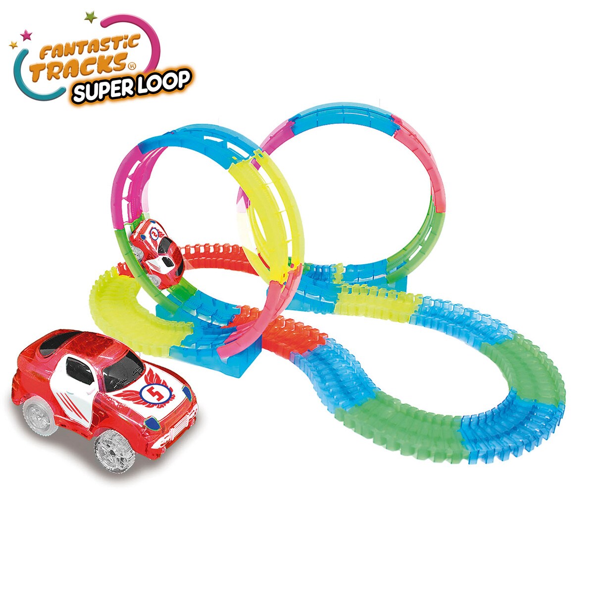 Fantastic Tracks® Autorennbahn Rennstrecke 516 Teile Fantastic Tracks Mega Set