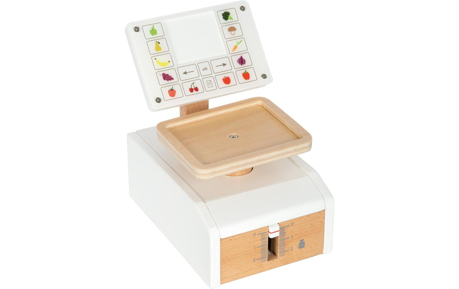 Waage freshMultifunktionale Spielwaage aus Holz mit extra grosser Waagschale