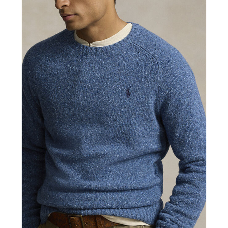 Polo Ralph Lauren DONEGAL WOOL BLEND-LSL-PLO Chambray blue donegal