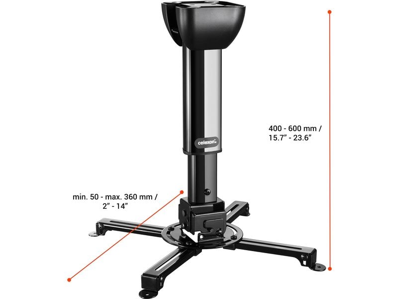 Celexon Deckenhalterung MultiCel 4060 Pro Schwarz Beamer Deckenhalterung universal