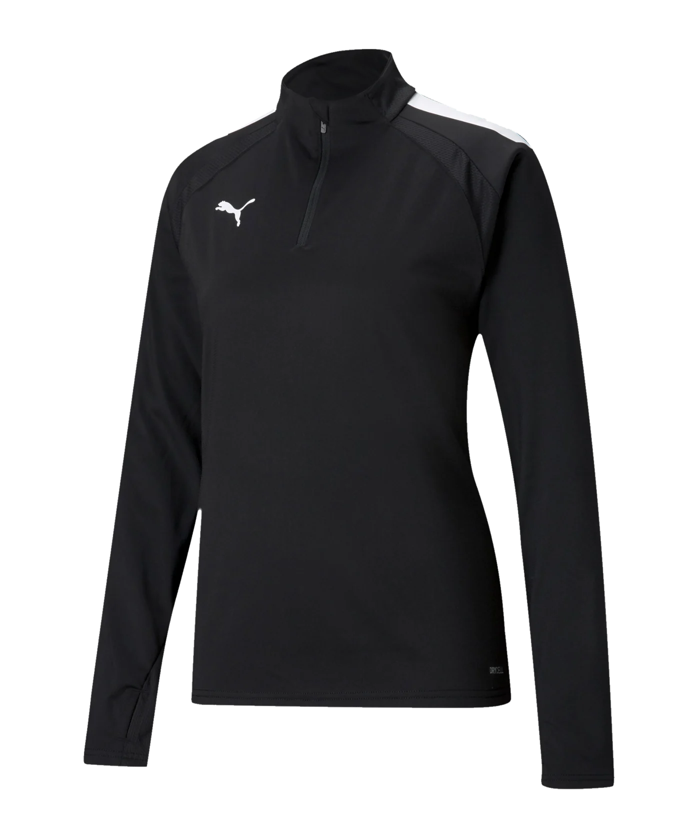 PUMA teamLIGA HalfZip Sweatshirt Damen Schwarz Weiss F03