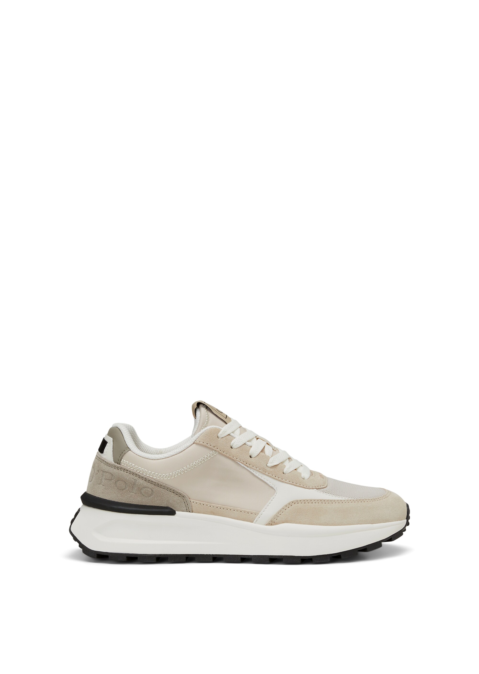 Sneaker aus Leder-Polyester-Mix