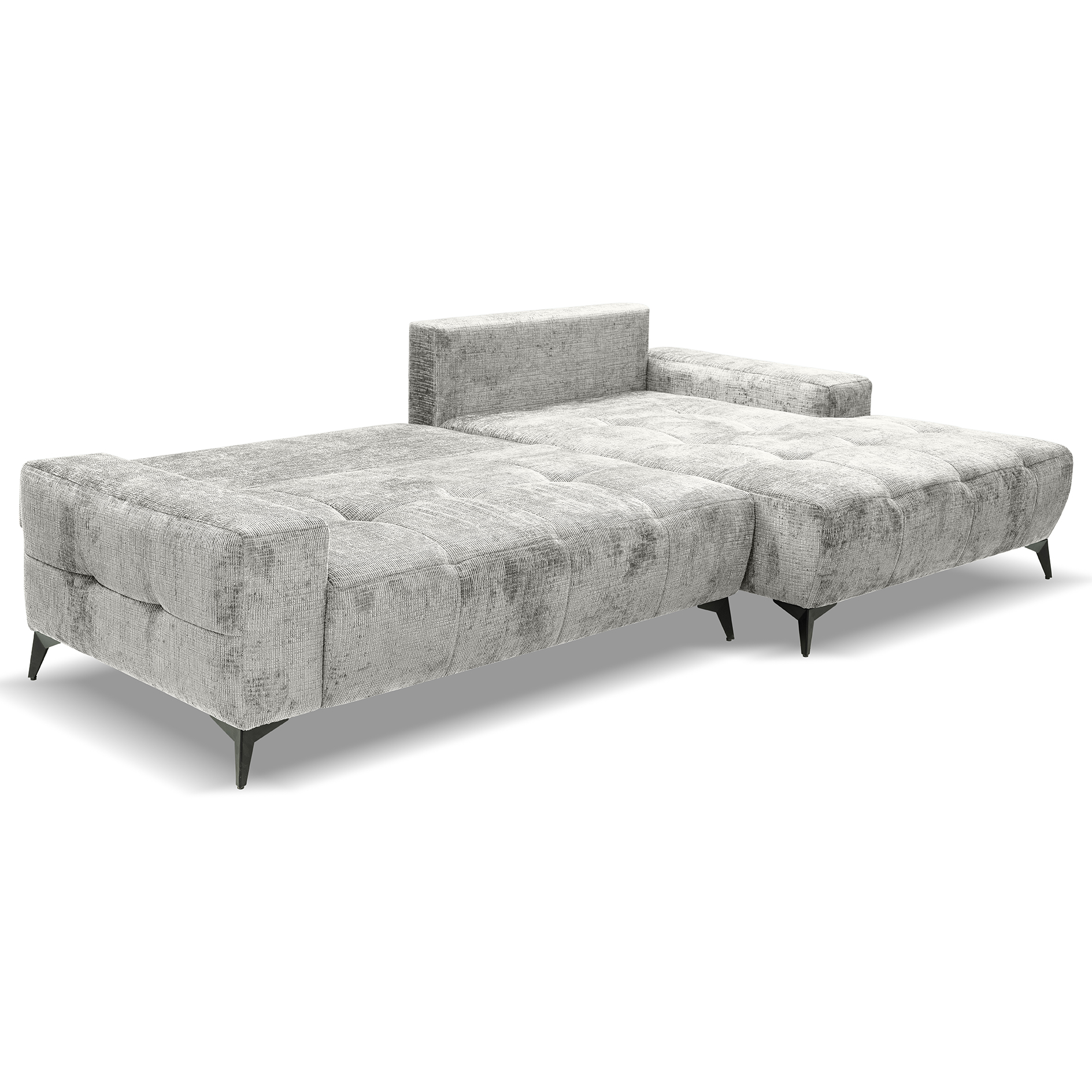 Ecksofa - pearl - Liegefunktion - Staukasten - Longchair rechts