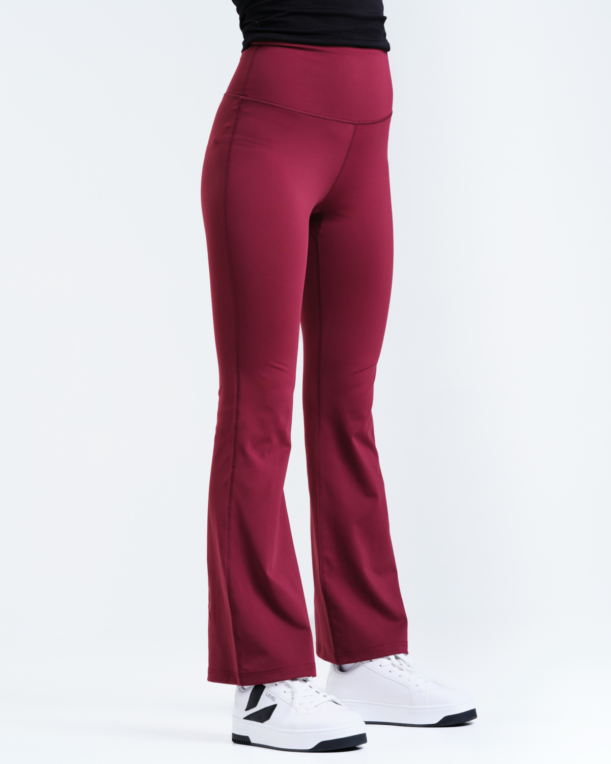 LEVITY Lotus Flare Pants Burgundy