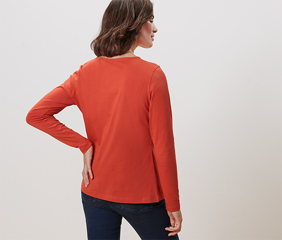 Langarmshirt, orange