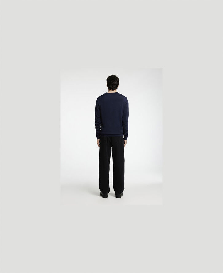 Selected Homme SLHTRAY LS KNIT MERINO CREW NECK NO Blå