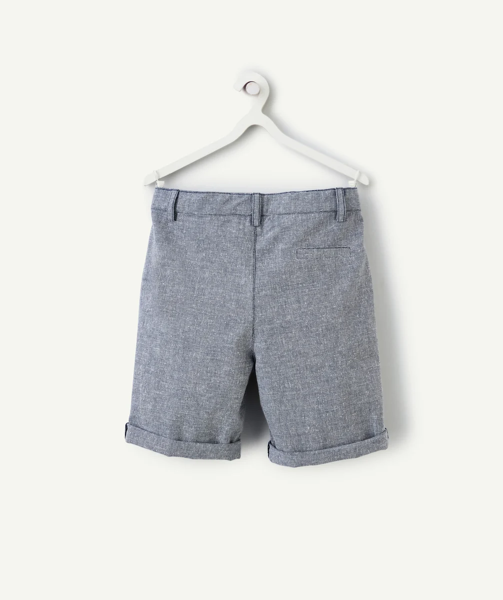 bermuda chino garçon gris bleu