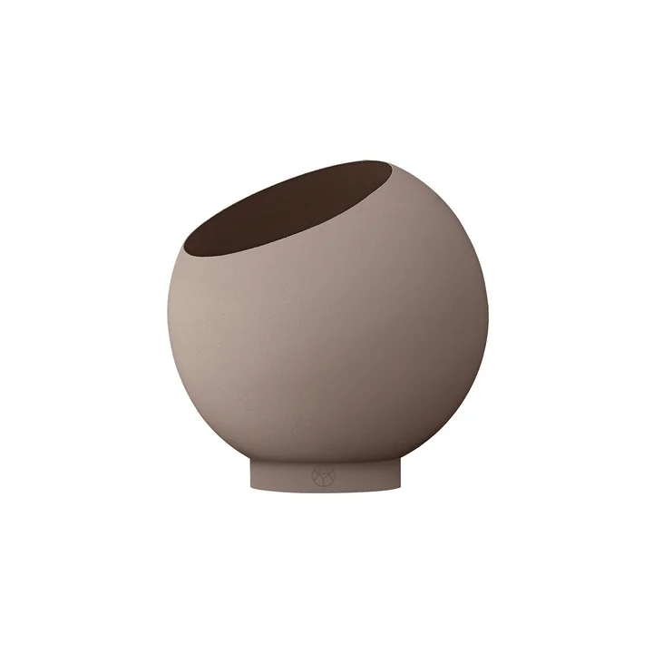 AYTM - Globe Blumentopf, Ø 21 x H 18,8 cm, taupe / taupe
