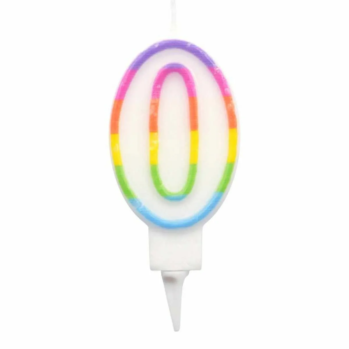 Paris Prix Bougie d'Anniversaire Chiffre 0 - Multicolore