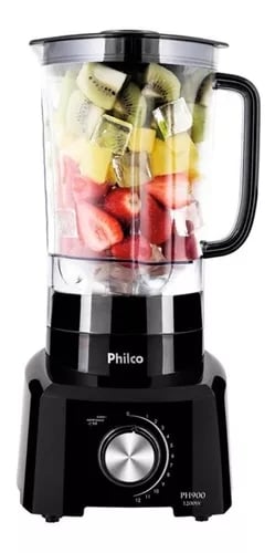Liquidificador Philco PH900 3 L preto com jarra de acr&iacute;lico 127V
