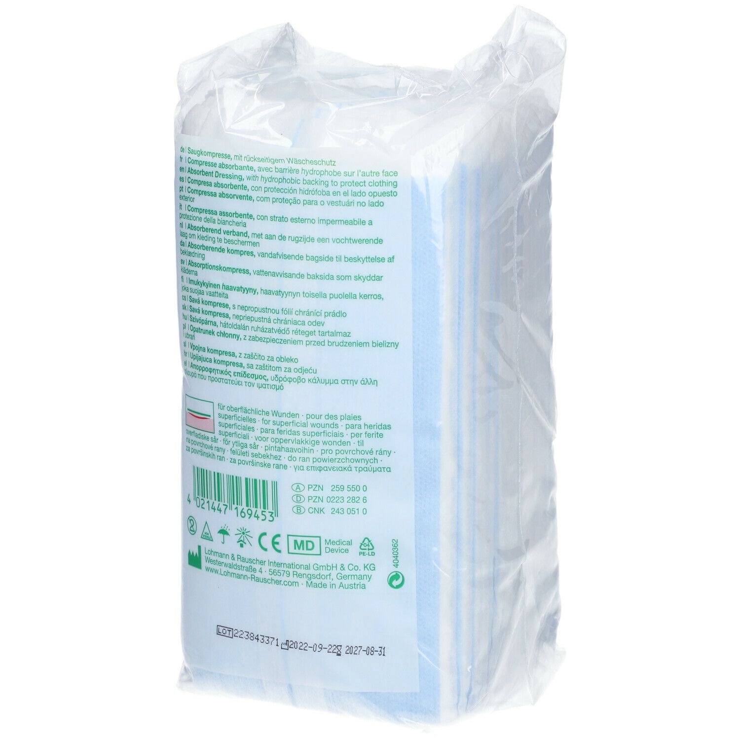VLIWAZELL Saugkompressen 10 x 20 cm unsteril