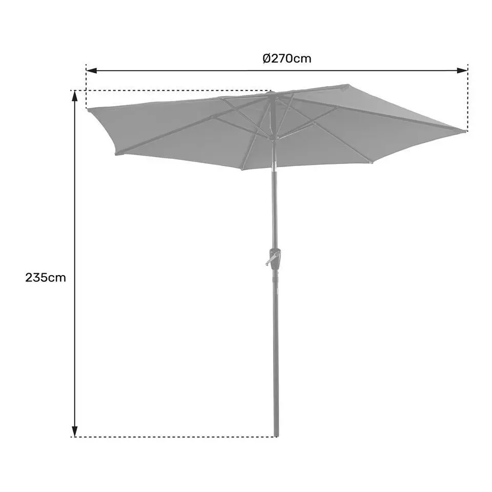 Happy Garden Parasol HAPUNA - Rood - Aluminium
