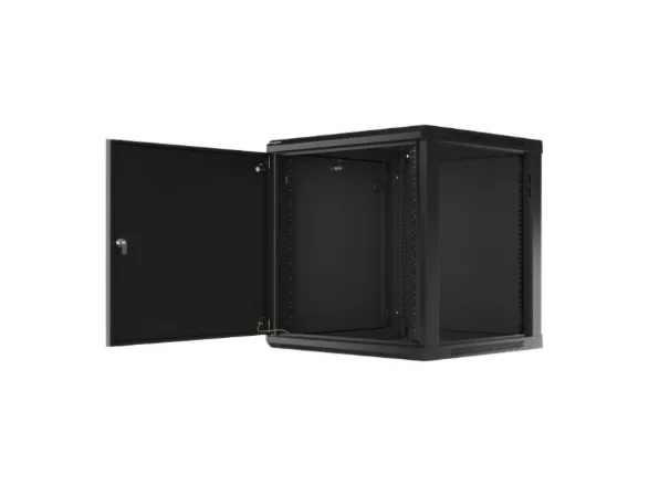 Lanberg WF01 Series - Rack kabinet - flad pakke - vægmonterbar - sort, RAL 9004 - 12U - 19