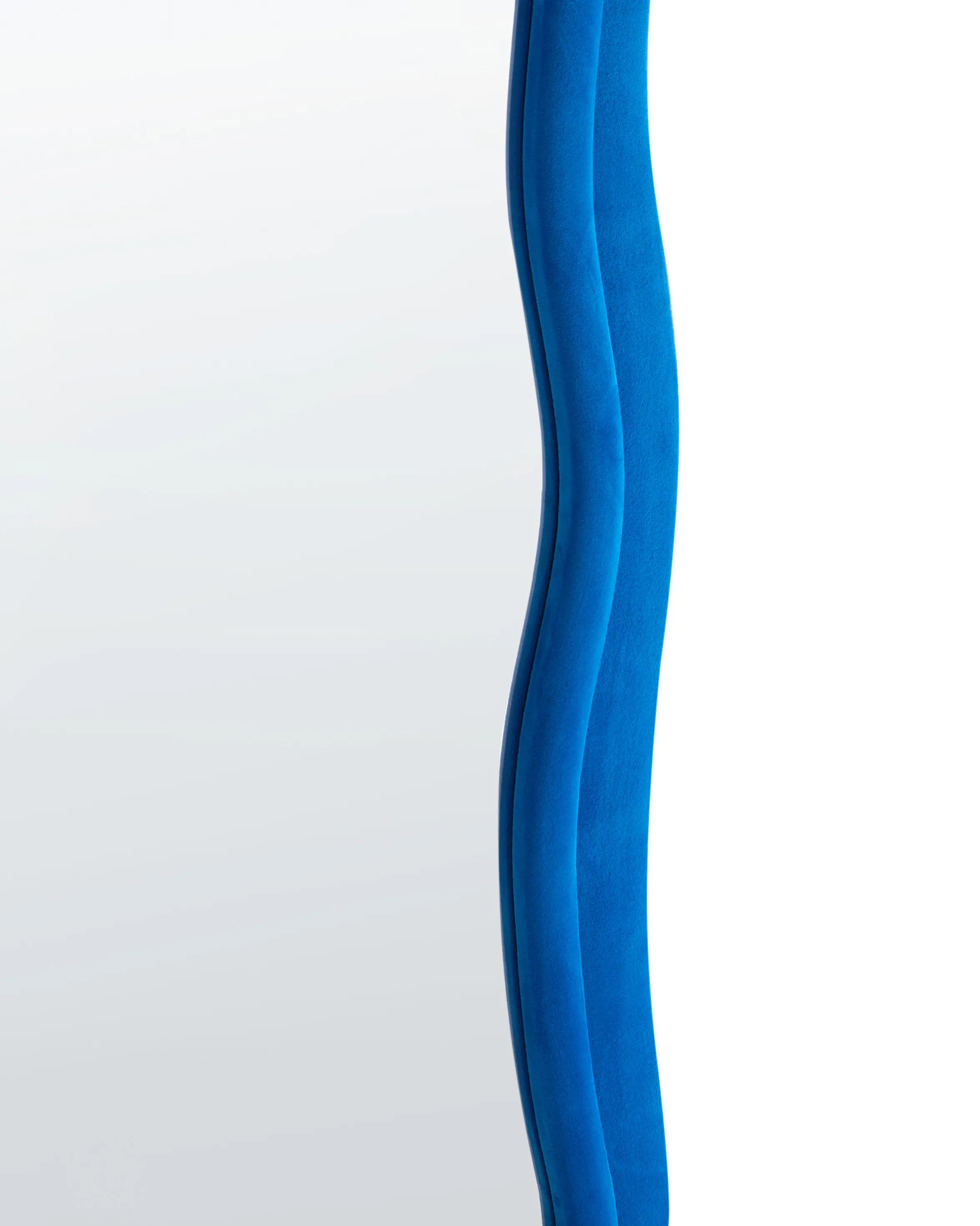 Wandspiegel BEAUNE 56 cm 160 cm Fluweel Blauw