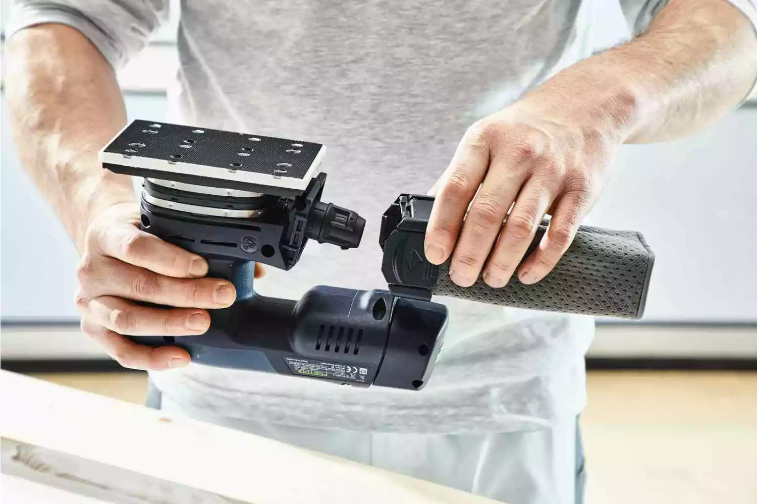 Festool RTSC 400 3,0 I-Plus 18V Li-Ion accu vlakschuurmachine set (2x 3,0Ah) in systainer - 80 x 130 mm
