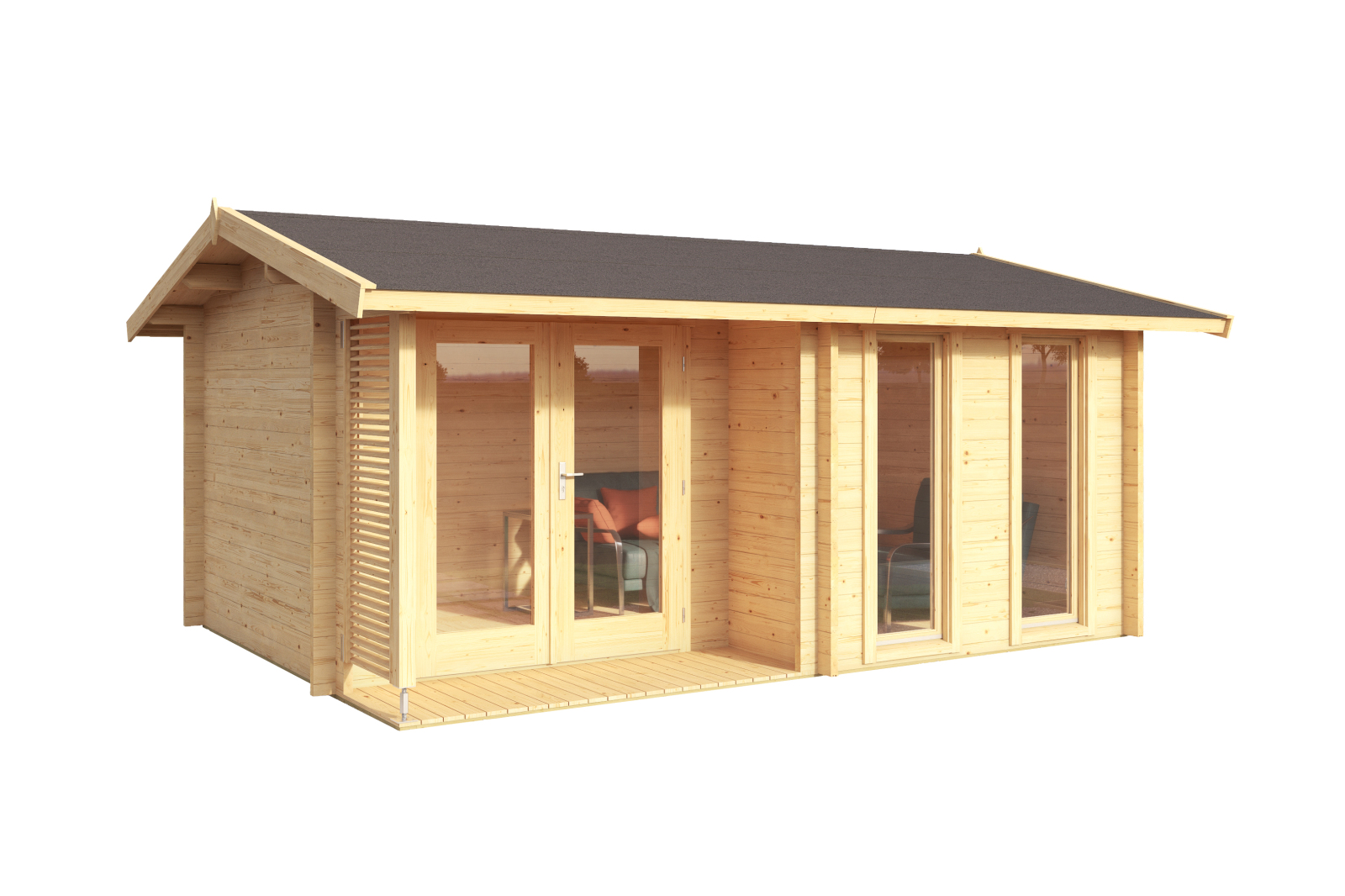 Gartenhaus HAMPSHIRE - naturbelassen - 420x300 cm