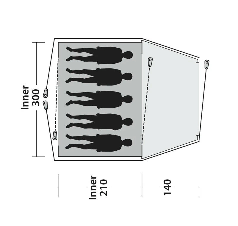 Outwell Cloud 5 Kuppelzelt für 5 Personen
