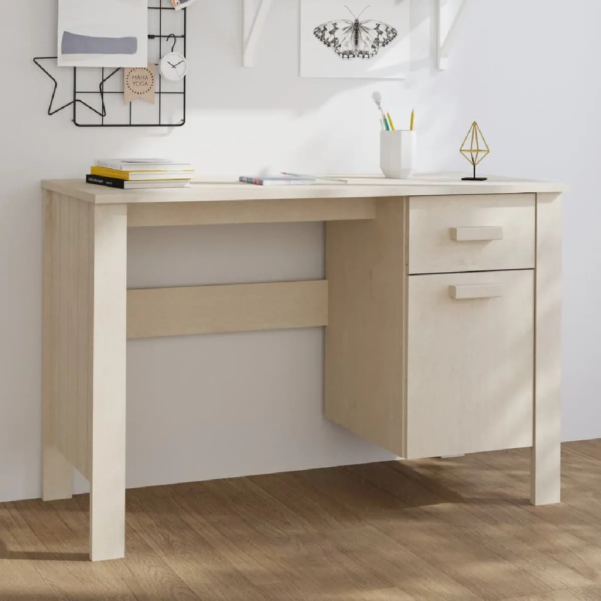 vidaXL Bureau HAMAR - Marron