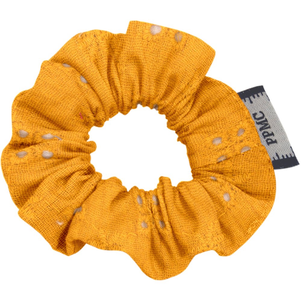 Mini Chouchou Gaze Dentelle Ocre