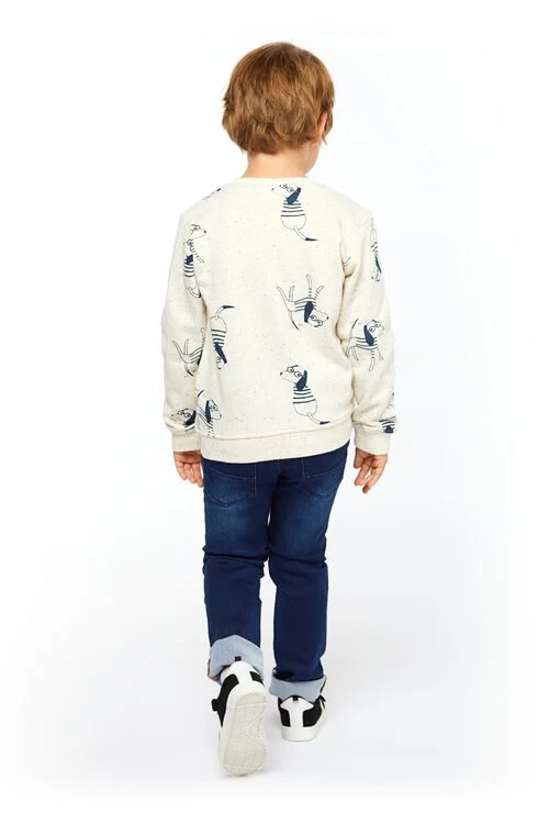 pantalon jogdenim enfant modèle skinny bleu foncé