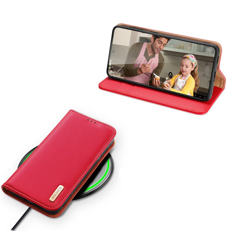Samsung Galaxy S24  Plus Flip Wallet Cover Echtleder Tasche (RFID Schutz) - Rot