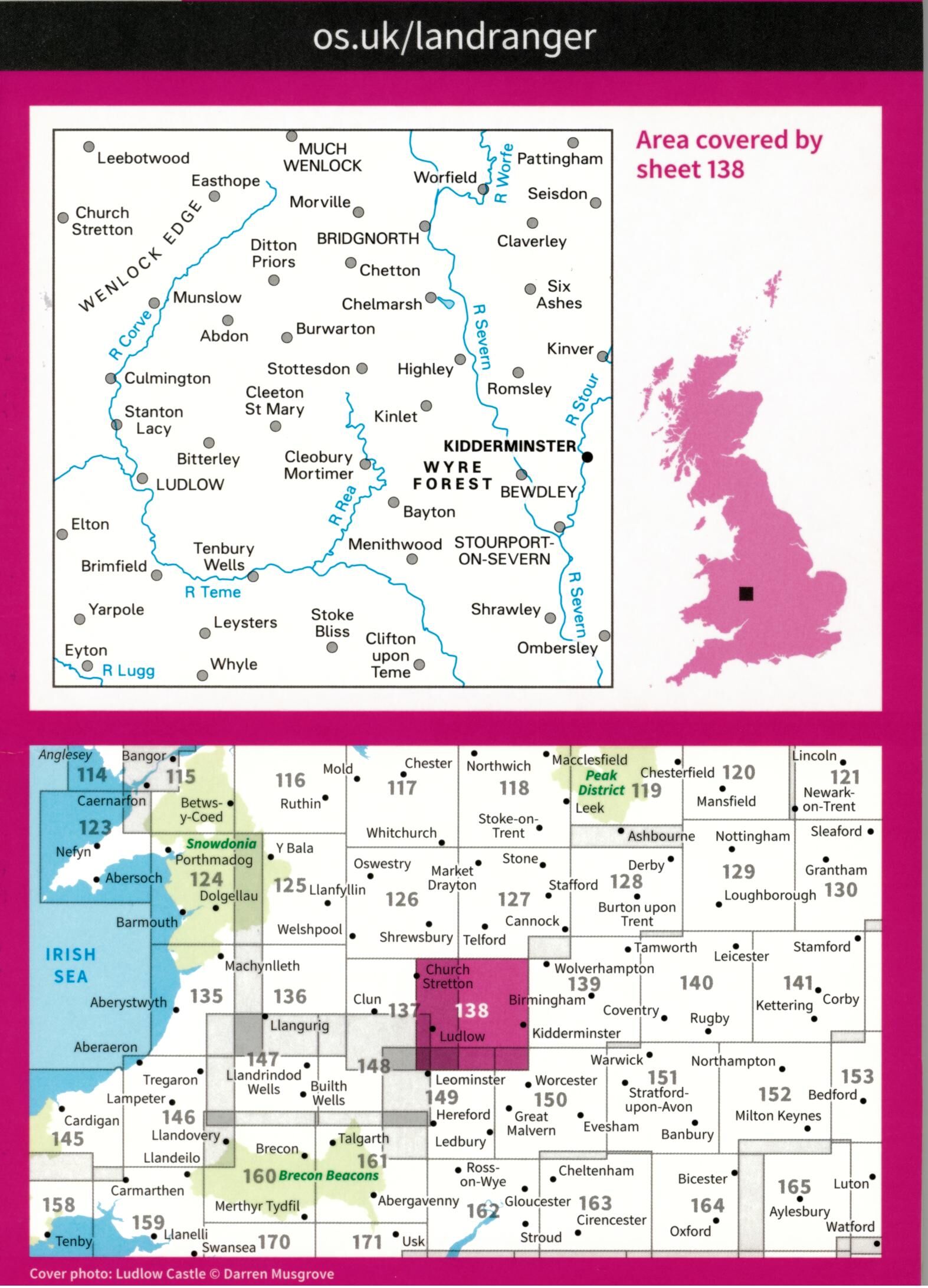 ORDNANCE SURVEY - 138 GB KIDDERMINSTER 1 50 000