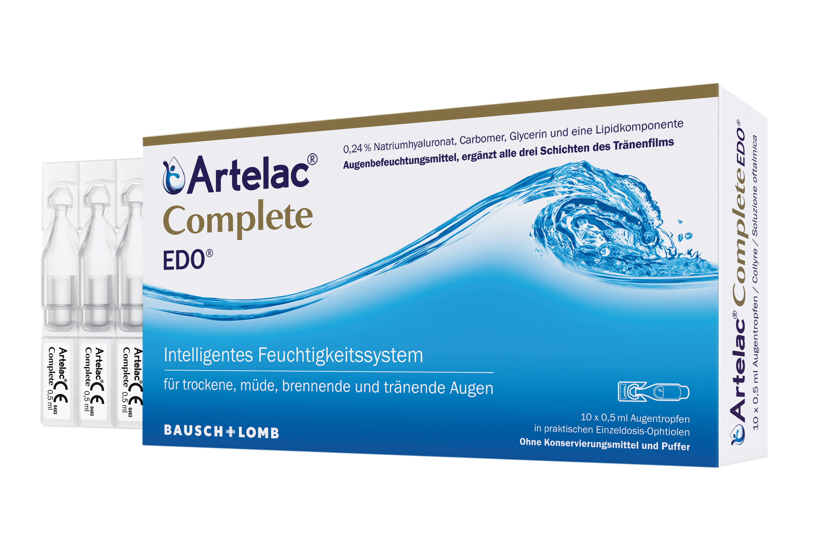ARTELAC Complete EDO<br>10 × 0.5 ml, Monodosis, Augentropfen, Lösung