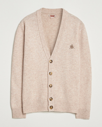 Baracuta Shetland Virgin Wool Cardigan Navy