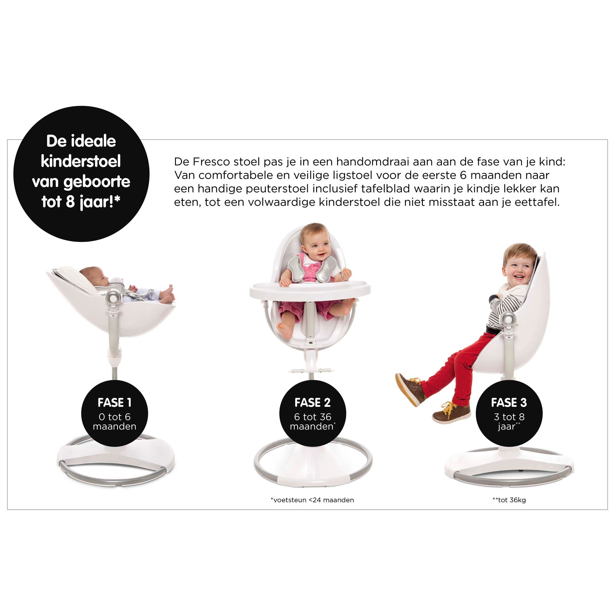 Bloom Fresco Kinderstoel zwart