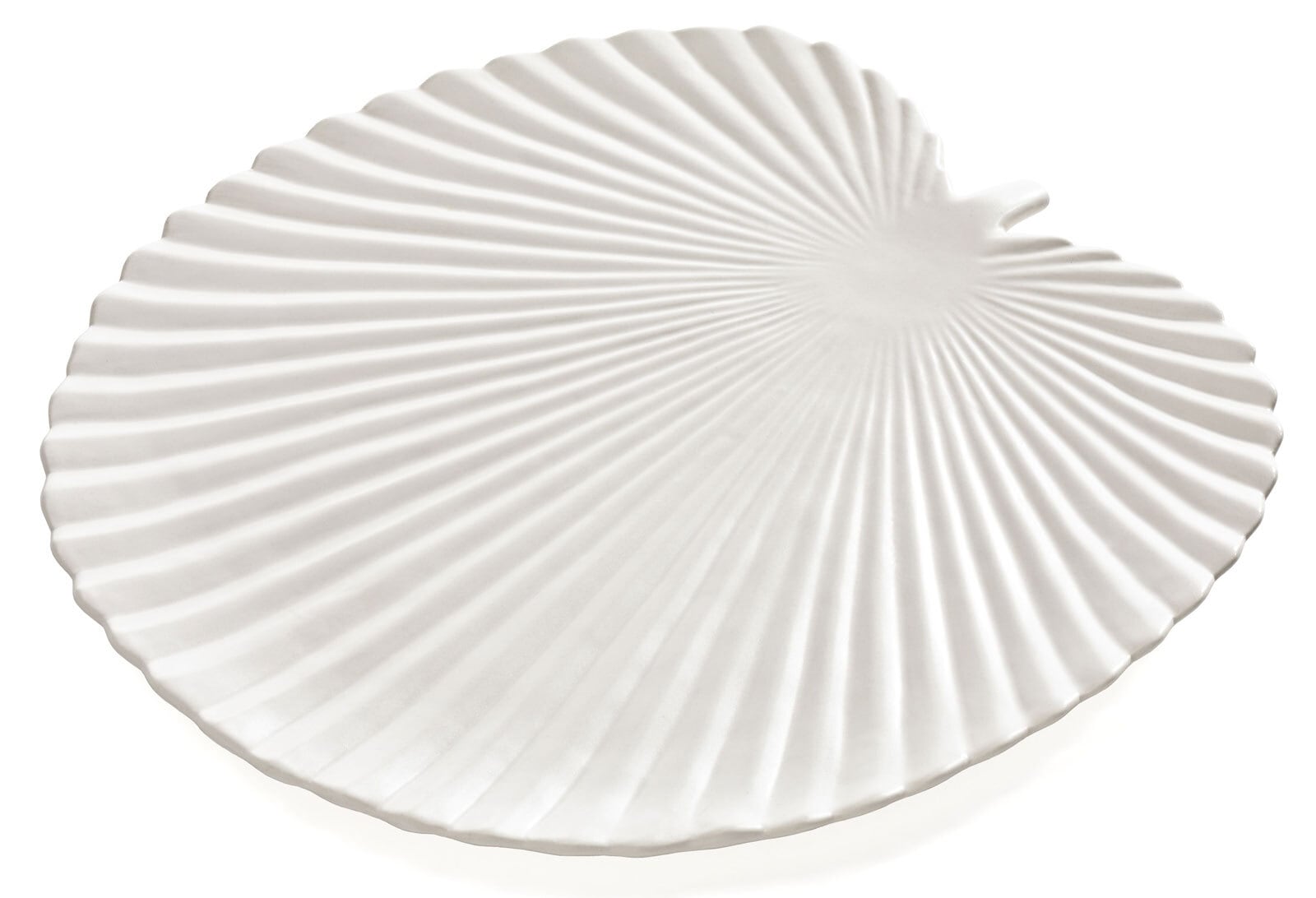 casaNOVA Dekoteller Fächerblatt 26 cm weiß