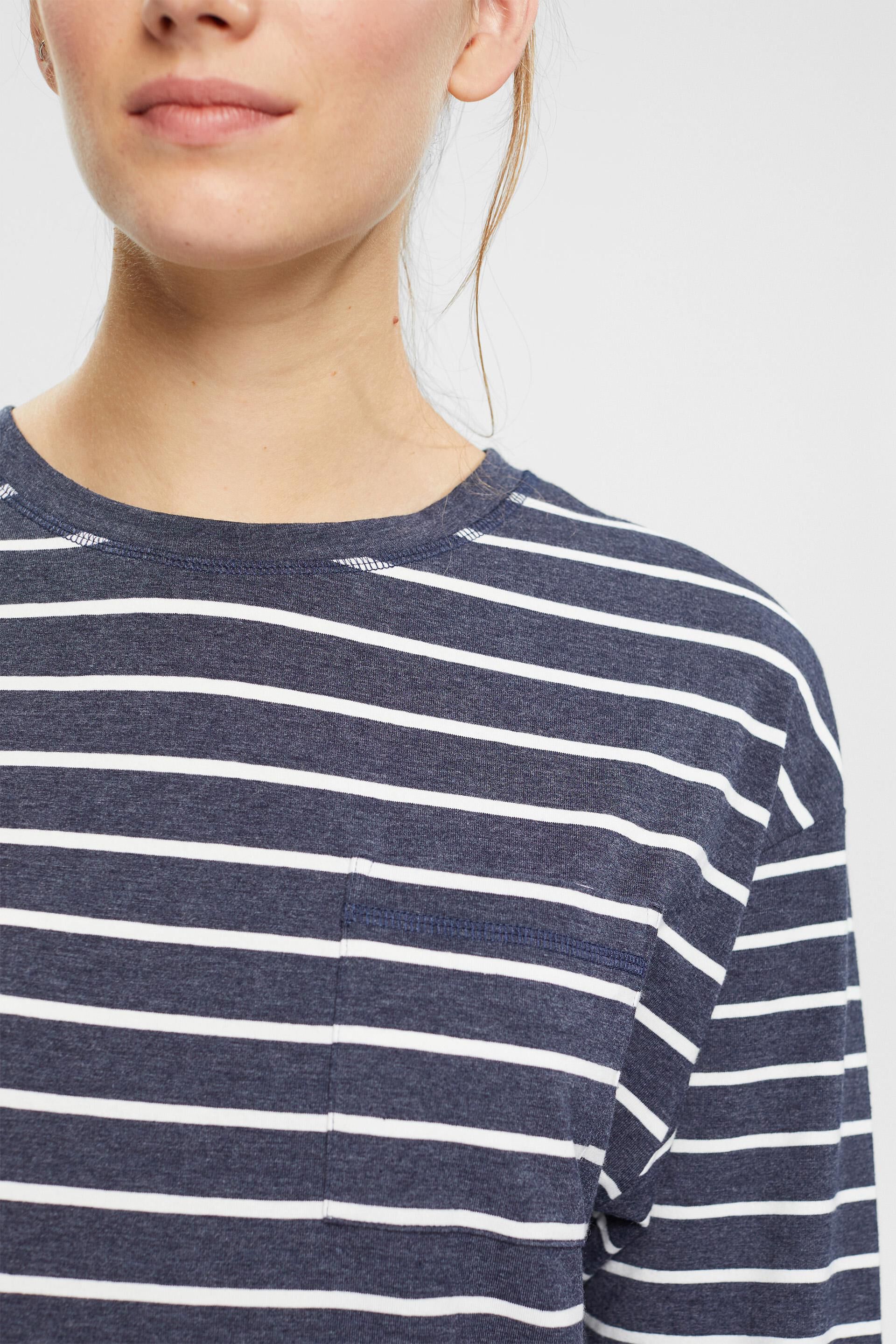 Chemise de nuit en jersey à motif rayé