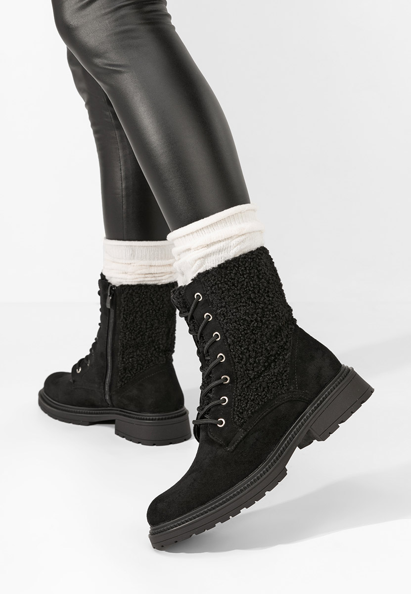 Bottines à lacets femme noirs Milaya