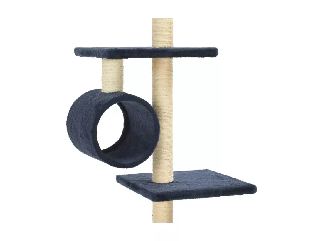 Arbre à chat avec griffoirs en sisal 260 cm Bleu foncé
