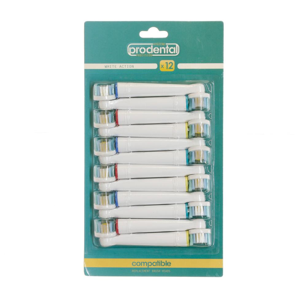 Prodental x12 Brossettes de Rechange Rotative Prodental White Action