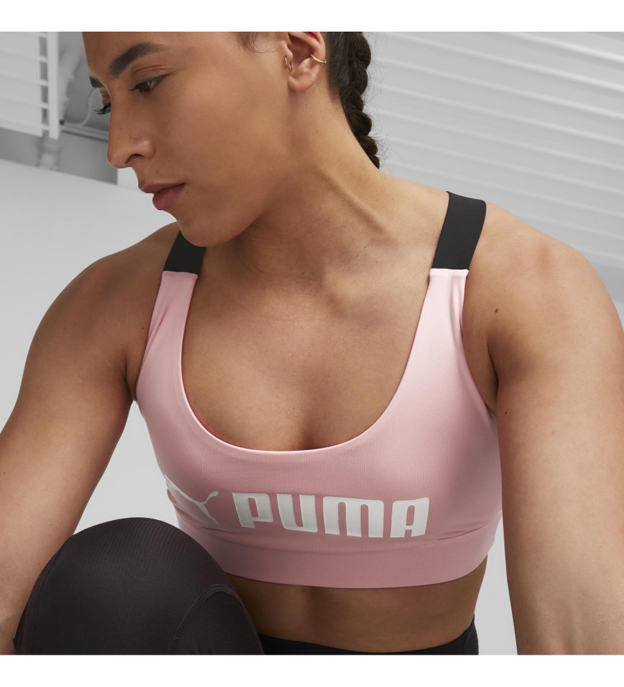 Sutiã de treino Puma Fit Mid Impact, rosa