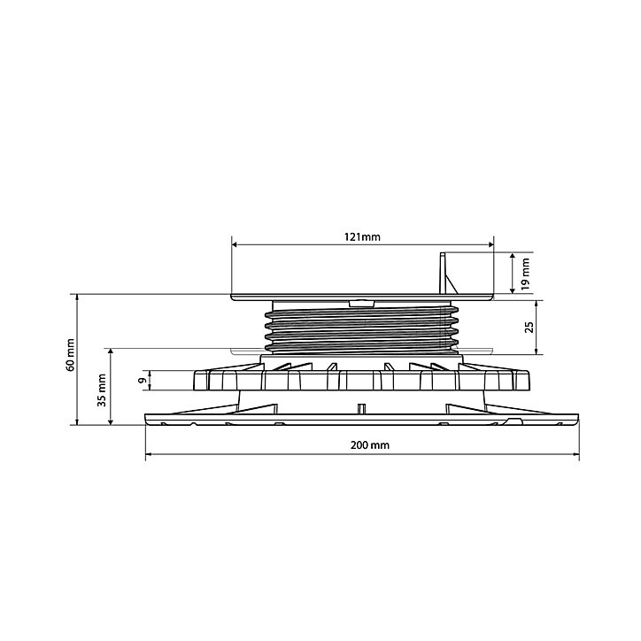 Plot pour lambourde Oural 35-60 mm lot de 36