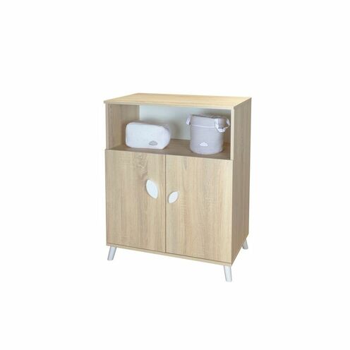 Chambre DUO Lit 60x120 Commode EDEN Bois/Blanc - BEBE9 CREATION